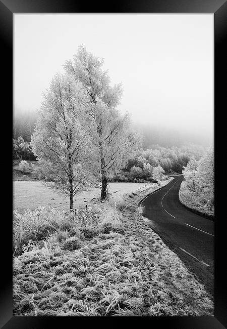 Frosty Road to no where Framed Print by Malcolm Smith