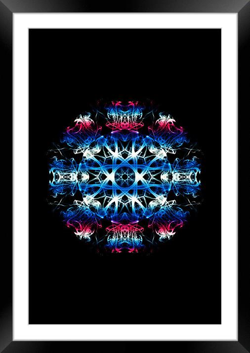 Smoke Mandala 5 Framed Mounted Print by Steve Purnell