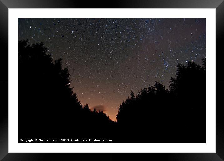 Spinning Stars Framed Mounted Print by Phil Emmerson