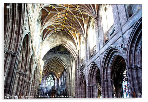 Chester Cathedral Interior Acrylic by Paul Madden