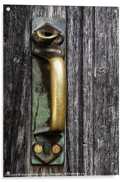 Rustic door handle Acrylic by Graham Moore