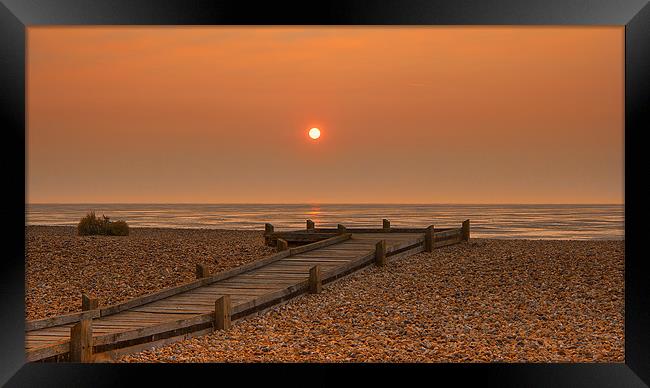 Dungeness Beach Sunrise Framed Print by Dean Messenger