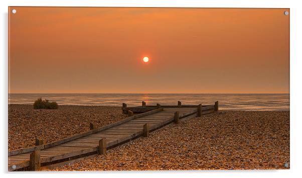 Dungeness Beach Sunrise Acrylic by Dean Messenger