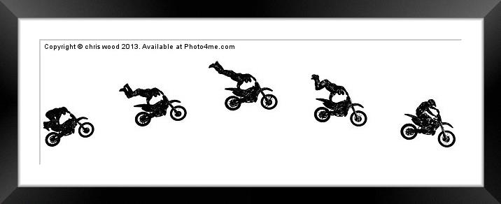 FMX Freestyle Framed Mounted Print by chris wood