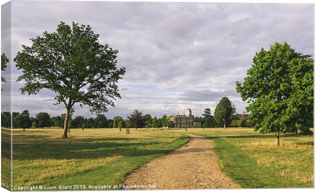 Evening light over Narford Hall. Norfolk, UK. Canvas Print by Liam Grant
