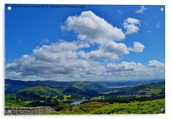 View from Lingmoor Fell Acrylic by Paula J James