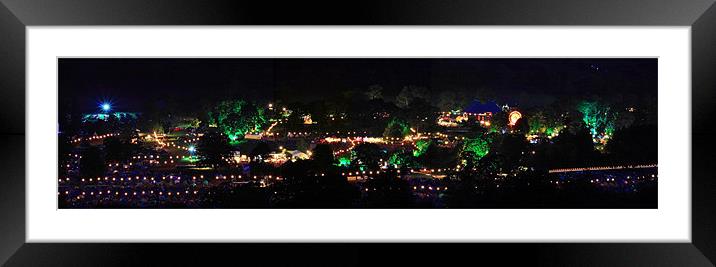 the greenman festival at night wales Framed Mounted Print by simon powell