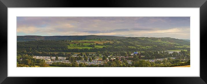 the greenman festival crickhowell at dusk wales Framed Mounted Print by simon powell