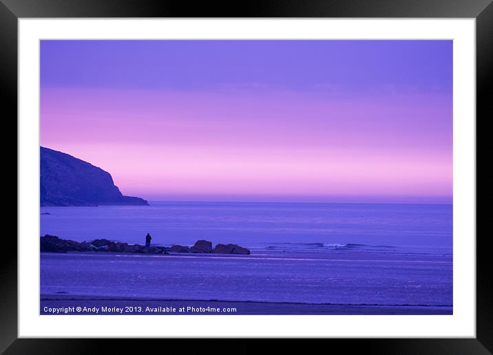 Poppit Sands Framed Mounted Print by Andy Morley