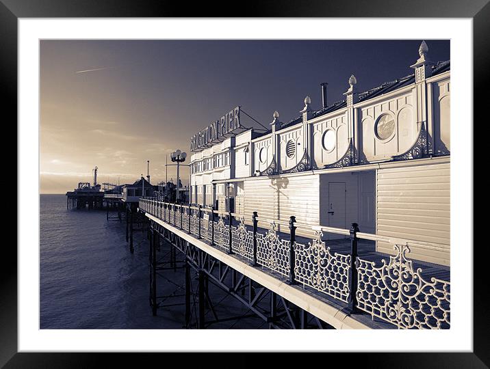 Brighton Pier Framed Mounted Print by Malcolm McHugh