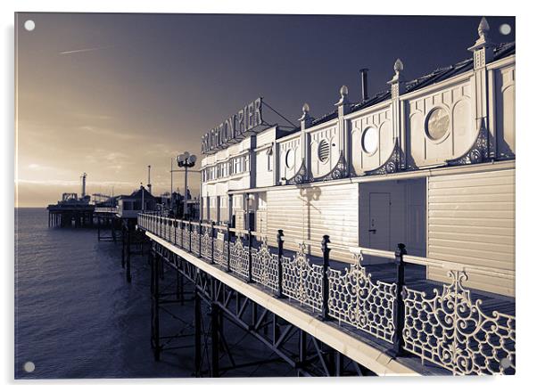 Brighton Pier Acrylic by Malcolm McHugh