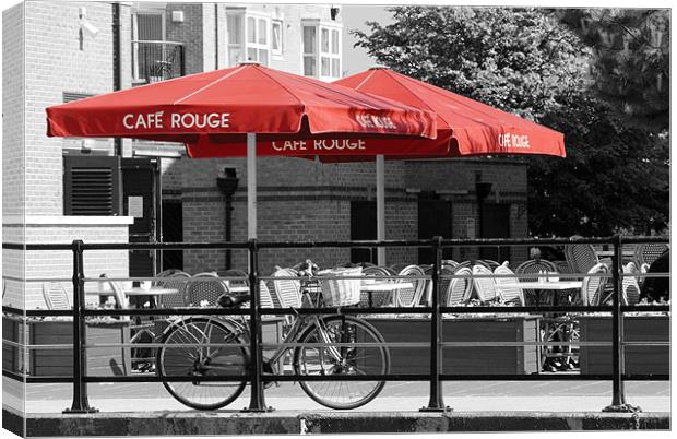 Cafe Red Canvas Print by Malcolm McHugh