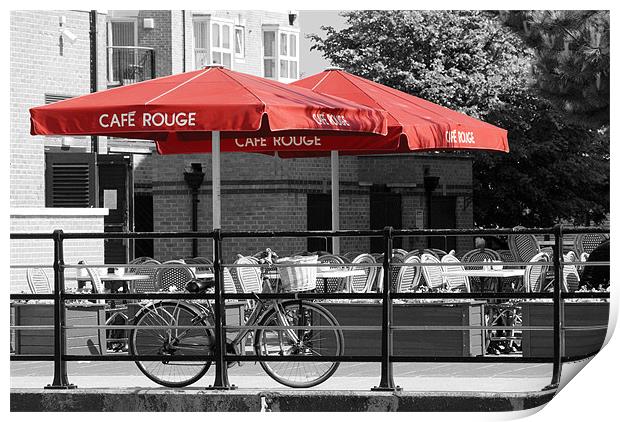 Cafe Red Print by Malcolm McHugh