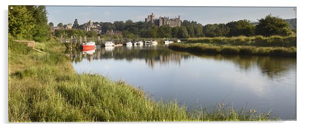 River Arun & Arundel Castle Acrylic by Malcolm McHugh