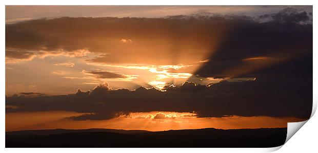 South Downs Sunset Print by Malcolm McHugh