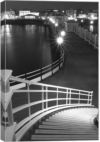 Down to the Pier Canvas Print by Malcolm McHugh