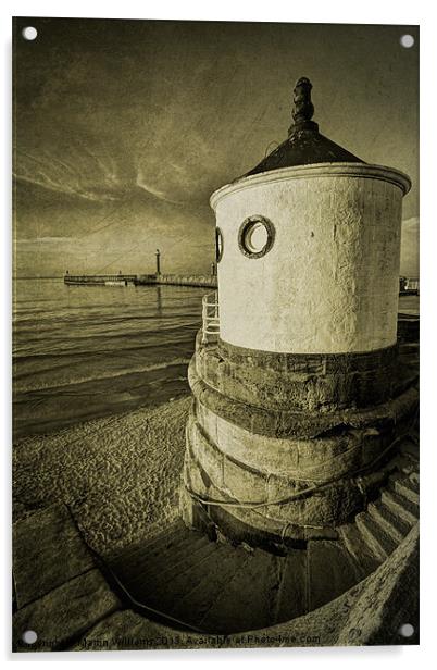 Whitby Round House Acrylic by Martin Williams