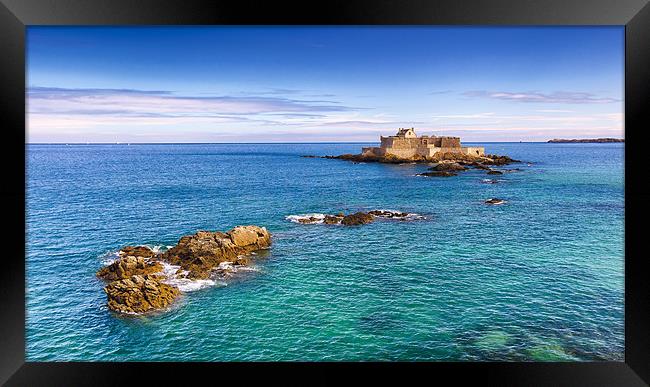 Fort National at St. Malo Framed Print by David Yeaman