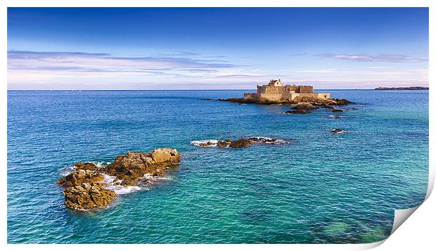 Fort National at St. Malo Print by David Yeaman