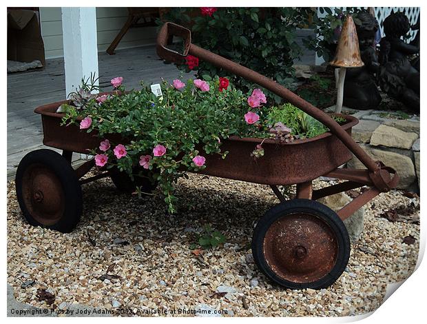 Rusty Wagon Print by Pics by Jody Adams
