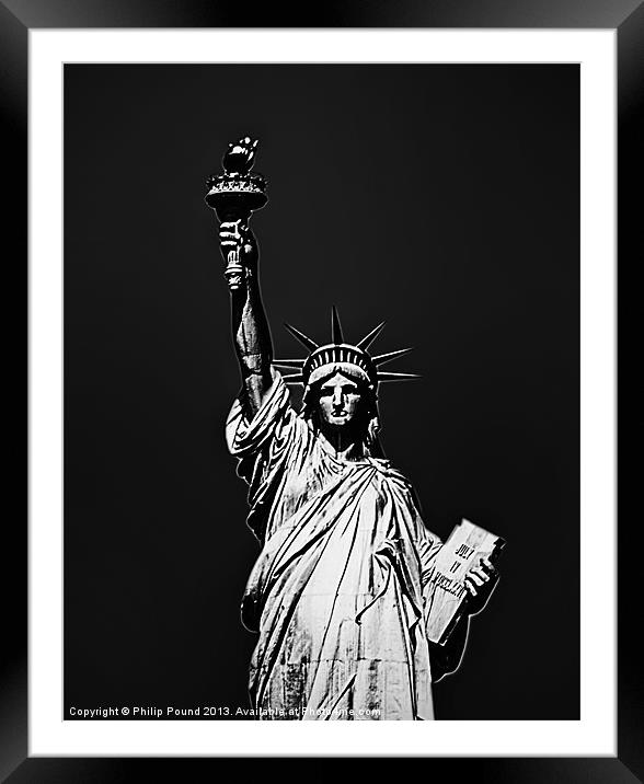 Statue of Liberty New York Framed Mounted Print by Philip Pound