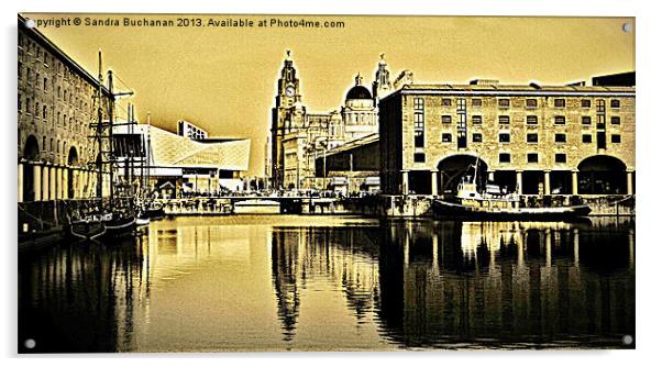 Albert Dock Liverpool Acrylic by Sandra Buchanan