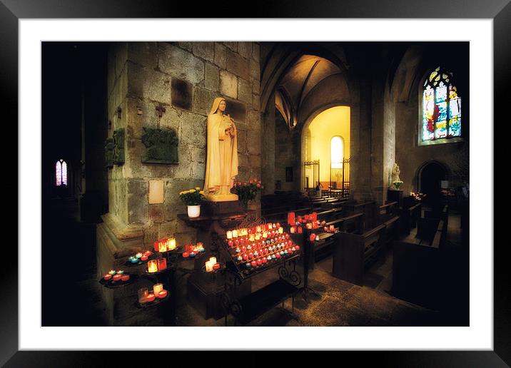 St. Malo Cathedral Framed Mounted Print by David Yeaman