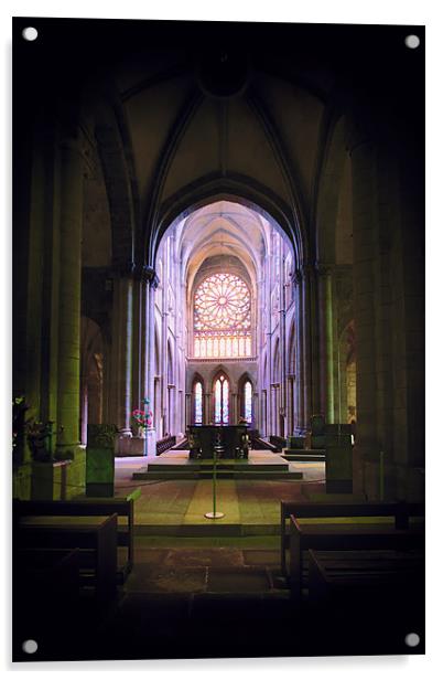 St. Malo Catherdral Acrylic by David Yeaman