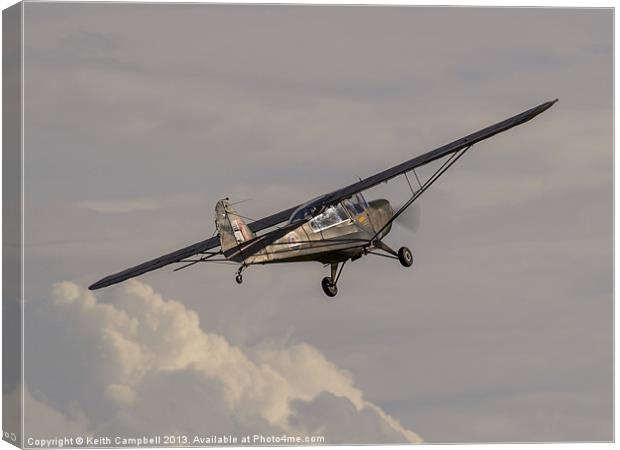 Taylorcraft Auster V G-ANRP Canvas Print by Keith Campbell