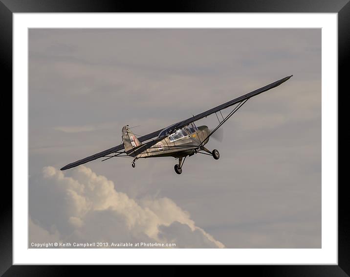 Taylorcraft Auster V G-ANRP Framed Mounted Print by Keith Campbell