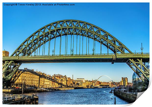 Tyne Bridge Newcastle Print by Trevor Kersley RIP