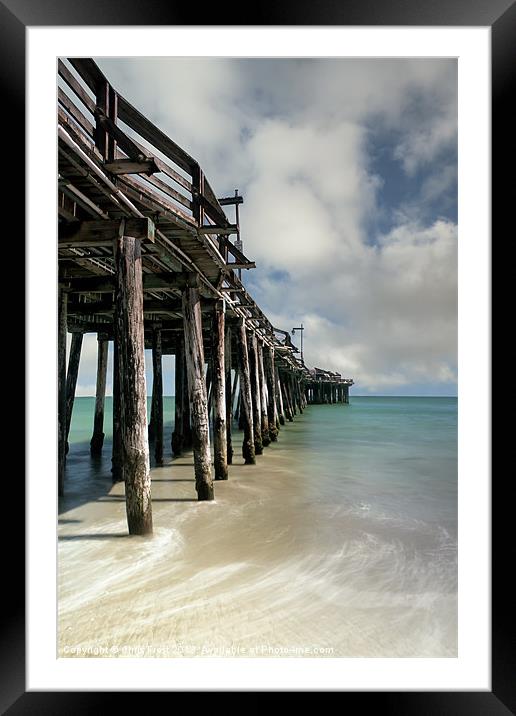 Capitola Pier Framed Mounted Print by Chris Frost
