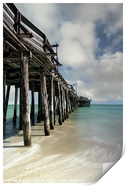 Capitola Pier Print by Chris Frost