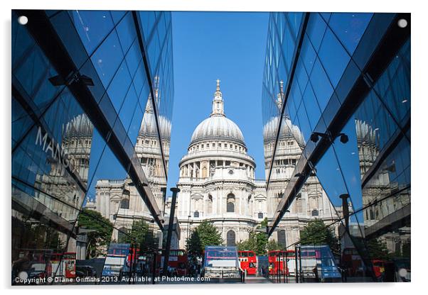 St Pauls Cathedral Acrylic by Diane Griffiths