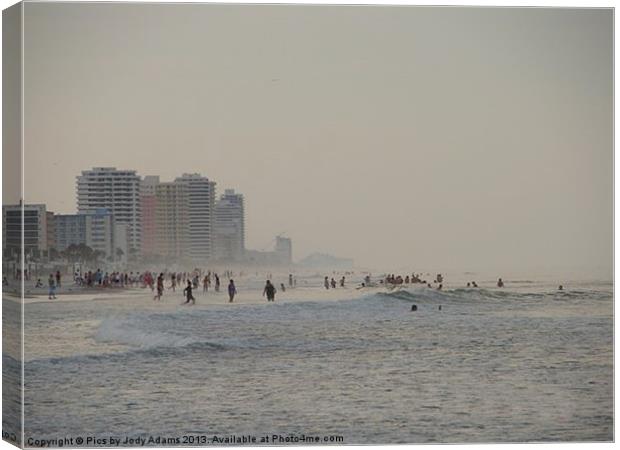 At the Beach Canvas Print by Pics by Jody Adams