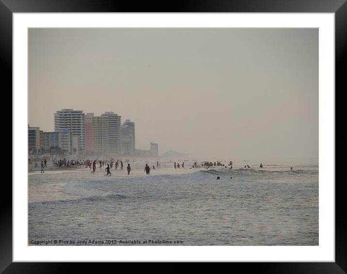 At the Beach Framed Mounted Print by Pics by Jody Adams