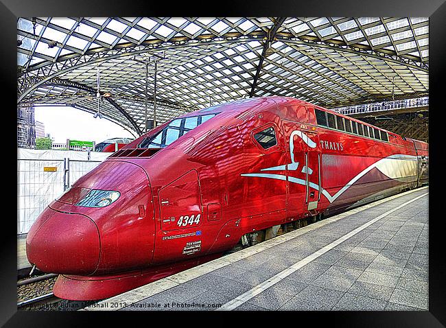 Thalys High Speed Train. Framed Print by Lilian Marshall