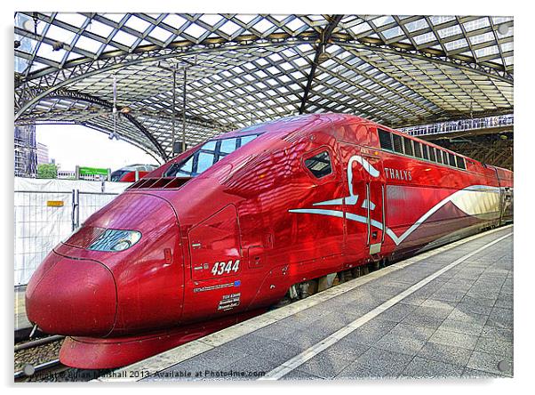 Thalys High Speed Train. Acrylic by Lilian Marshall