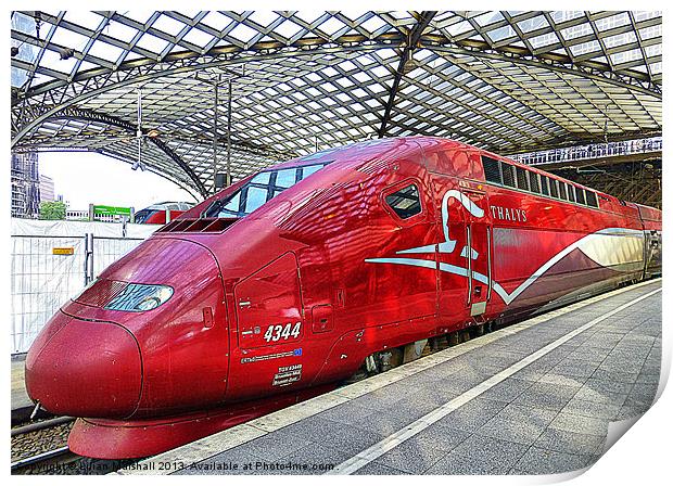 Thalys High Speed Train. Print by Lilian Marshall