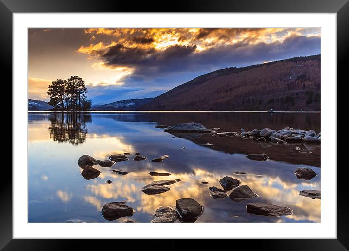 Loch Tay winter sunset Framed Mounted Print by Archie Mclaren
