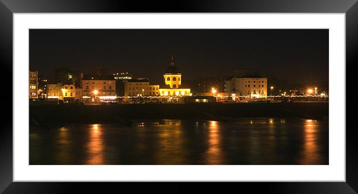 Worthing Seafront after Dusk Framed Mounted Print by Malcolm McHugh