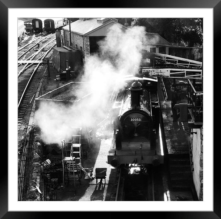 Swanage steam train Framed Mounted Print by Tony Bates