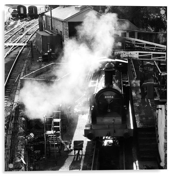 Swanage steam train Acrylic by Tony Bates