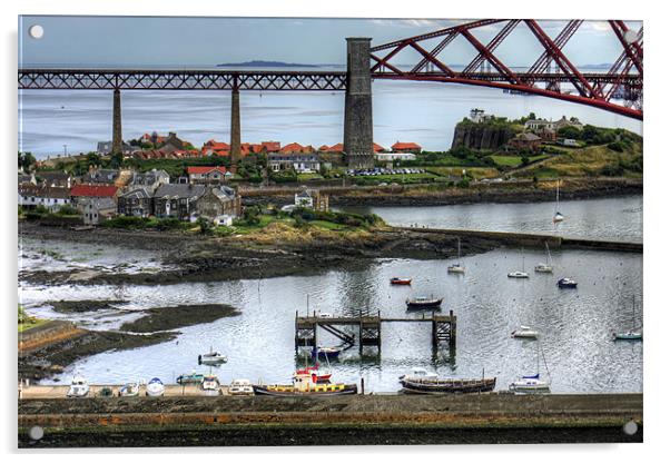North Queensferry Harbour Acrylic by Tom Gomez