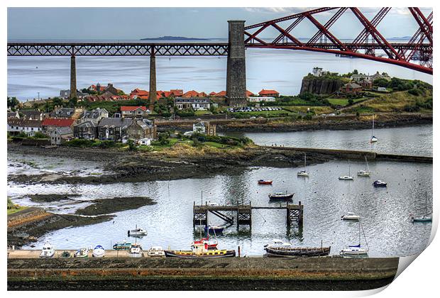 North Queensferry Harbour Print by Tom Gomez