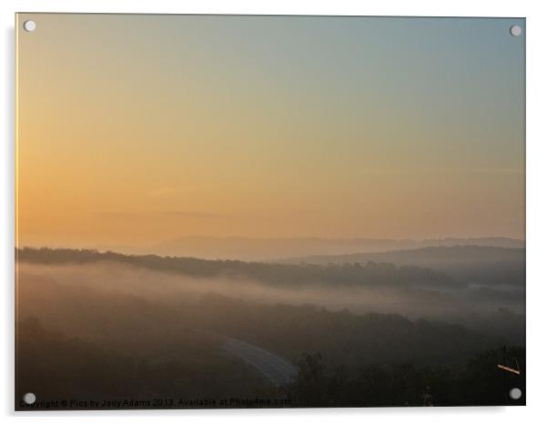 Sunrise in the Fog Acrylic by Pics by Jody Adams