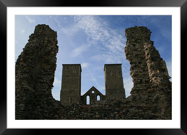 Reculver Castle Framed Mounted Print by Ruth Hallam
