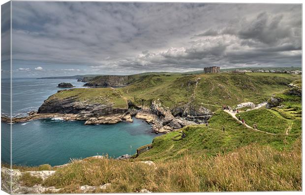 View from Tintagel Castle Canvas Print by Rosie Spooner