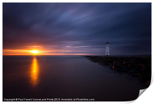 Sun kissed New Brighton Print by Paul Farrell Photography