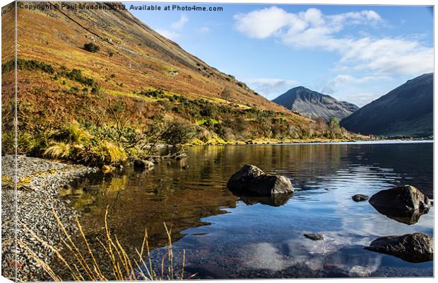 Scafell Pike from Wastwater Canvas Print by Paul Madden